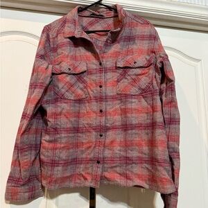 Plaid Button Down Shirt - Red and Gray